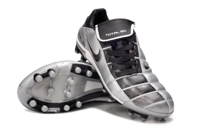 Men's Nike Total 90 III FG Firm Ground Low-Tops Football Boots - Black/Silver/White