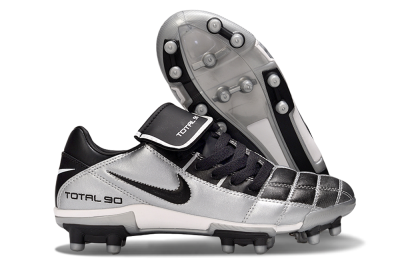 Men's Nike Total 90 III FG Firm Ground Low-Tops Football Boots - Black/Silver/White