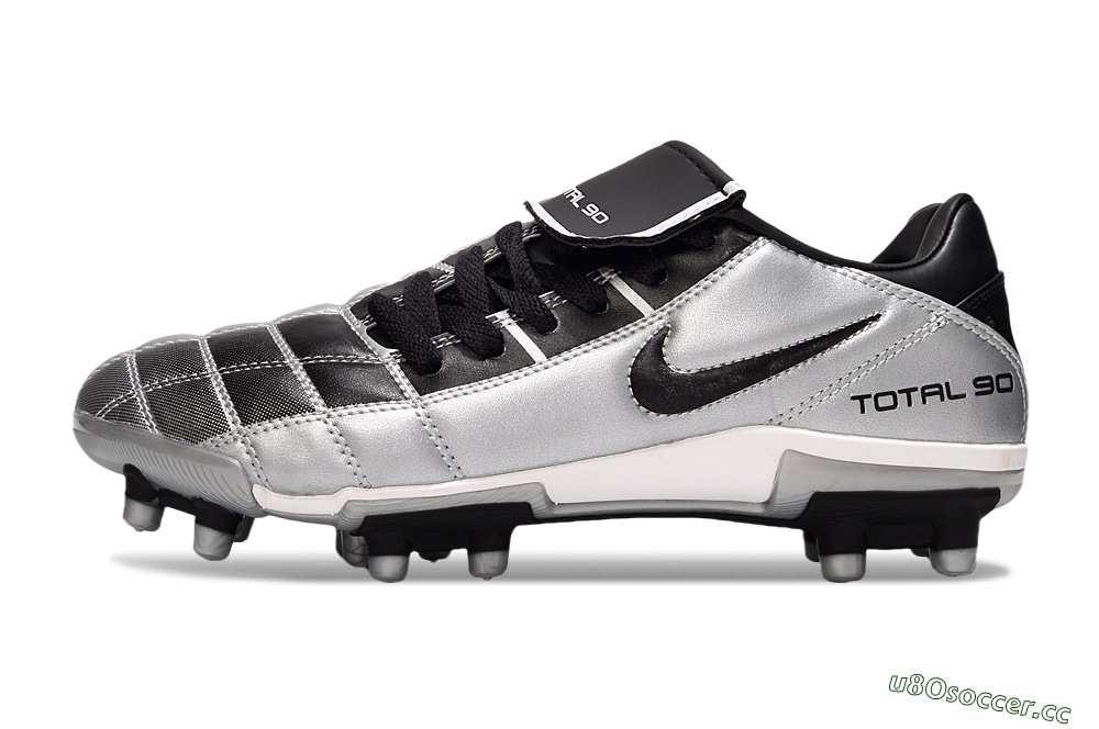 Men's Nike Total 90 III FG Firm Ground Low-Tops Football Boots - Black/Silver/White 0
