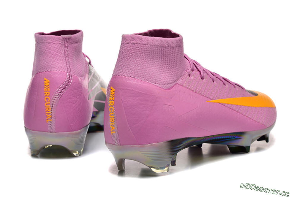 Men's Nike Air Zoom Mercurial Superfly 10 Elite FG Firm Ground High-Tops Football Boots - Pink/Black/Yellow 9