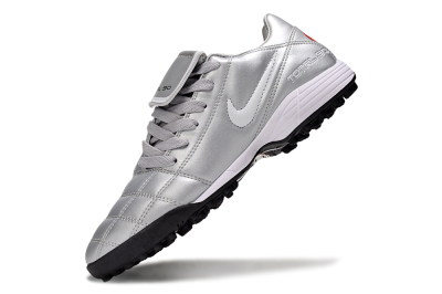 Men's Nike Total 90 III TF Artificial Turf Low-Tops Football Shoes - Silver/White/Black