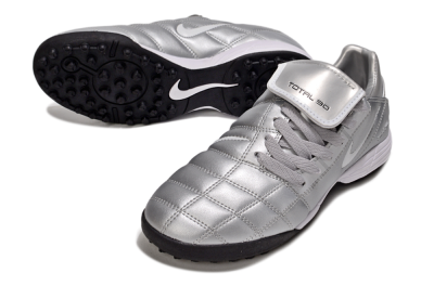 Men's Nike Total 90 III TF Artificial Turf Low-Tops Football Shoes - Silver/White/Black