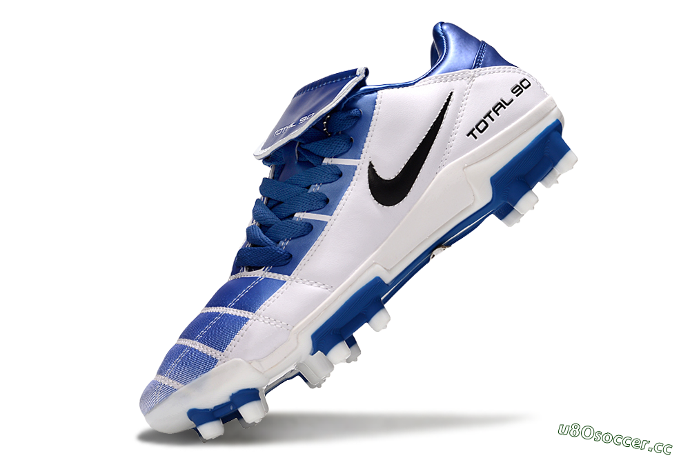 Men's Nike Total 90 III FG Firm Ground Low-Tops Football Boots - Blue/White/Black 6