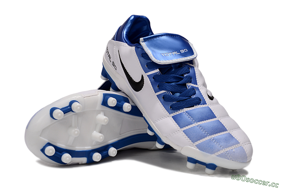 Men's Nike Total 90 III FG Firm Ground Low-Tops Football Boots - Blue/White/Black 4