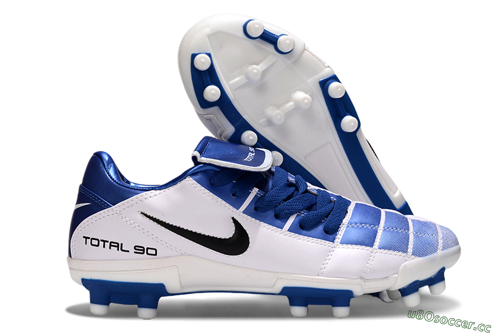 Men's Nike Total 90 III FG Firm Ground Low-Tops Football Boots - Blue/White/Black 2