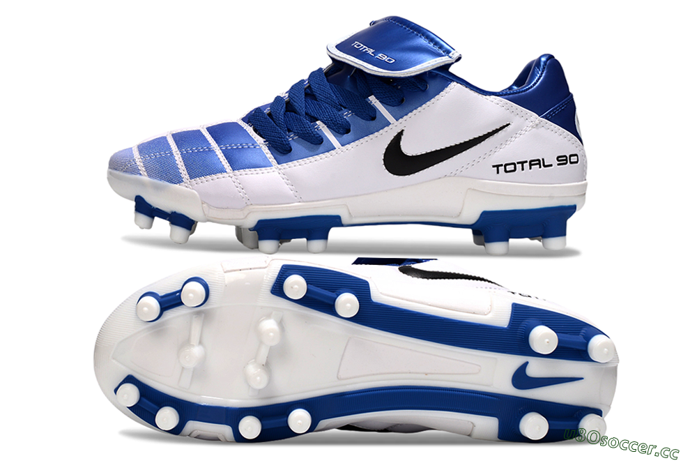 Men's Nike Total 90 III FG Firm Ground Low-Tops Football Boots - Blue/White/Black 1