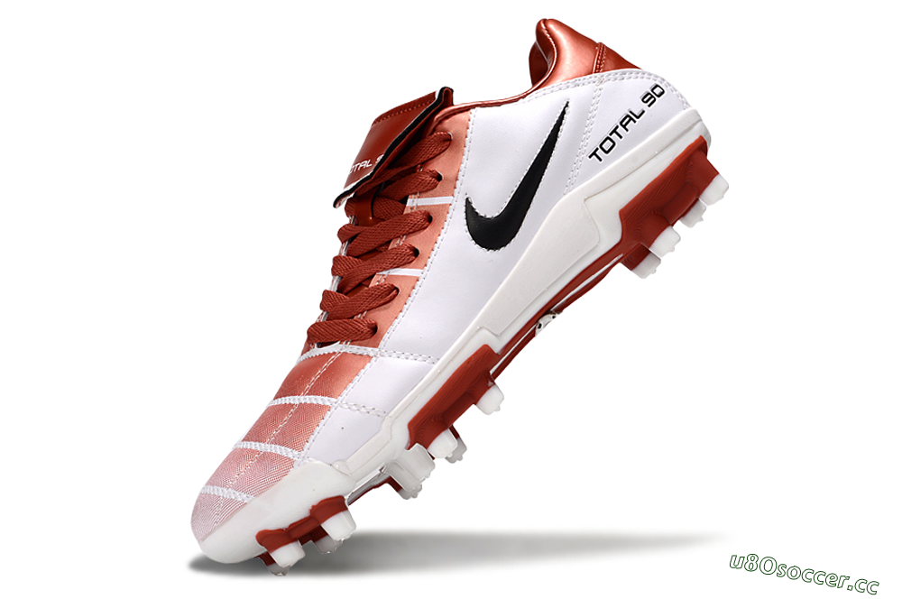 Men's Nike Total 90 III FG Firm Ground Low-Tops Football Boots - Red/White/Black 6