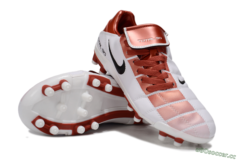 Men's Nike Total 90 III FG Firm Ground Low-Tops Football Boots - Red/White/Black 4