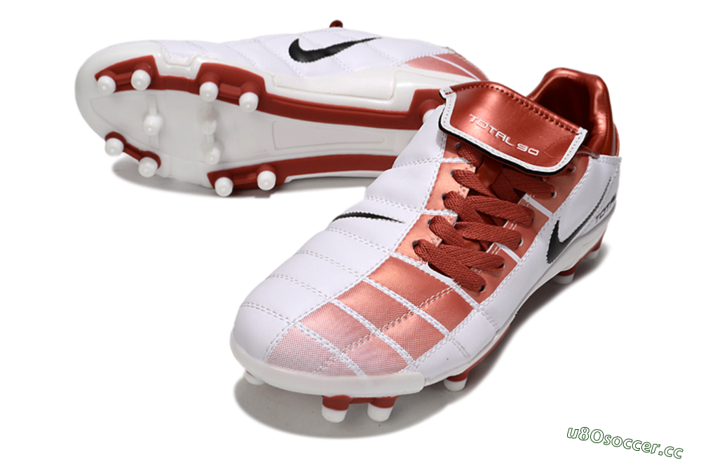 Men's Nike Total 90 III FG Firm Ground Low-Tops Football Boots - Red/White/Black 3