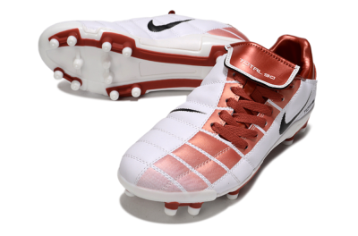 Men's Nike Total 90 III FG Firm Ground Low-Tops Football Boots - Red/White/Black