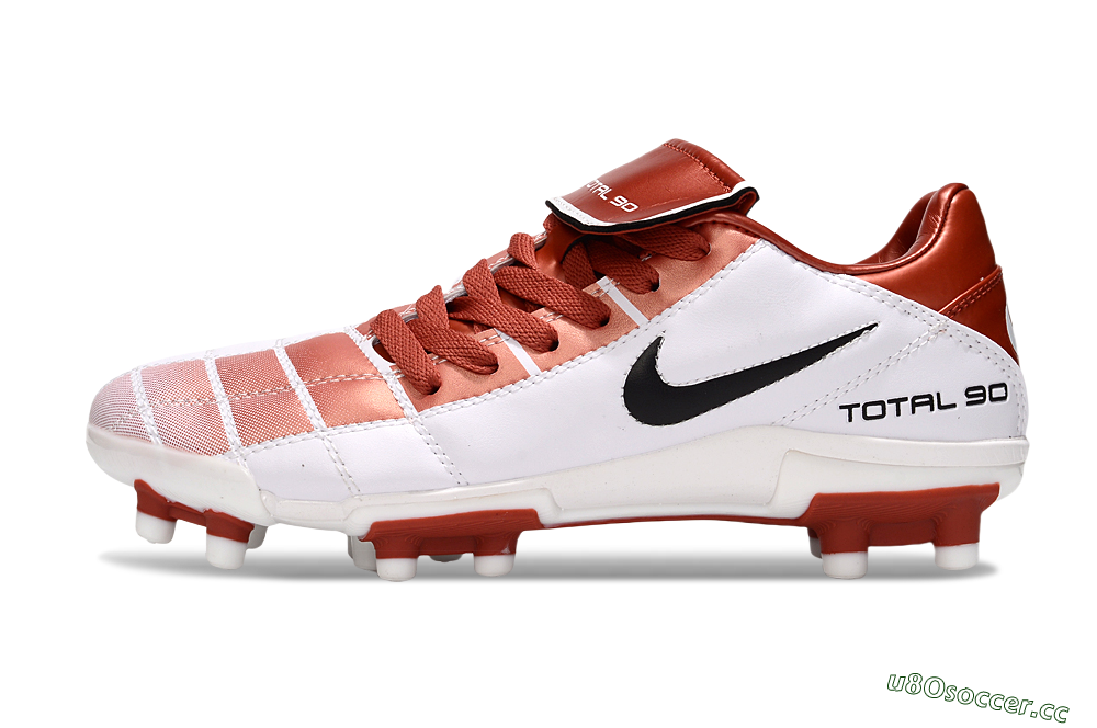 Men's Nike Total 90 III FG Firm Ground Low-Tops Football Boots - Red/White/Black 0