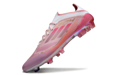 Unisex LY x Adidas F50 Elite FG Firm Ground Low-Tops Football Boots - Pink/White/Gold