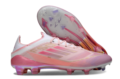 Unisex LY x Adidas F50 Elite FG Firm Ground Low-Tops Football Boots - Pink/White/Gold