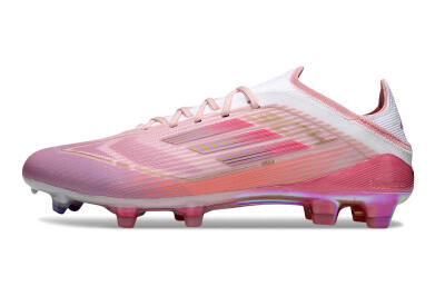 Unisex LY x Adidas F50 Elite FG Firm Ground Low-Tops Football Boots - Pink/White/Gold