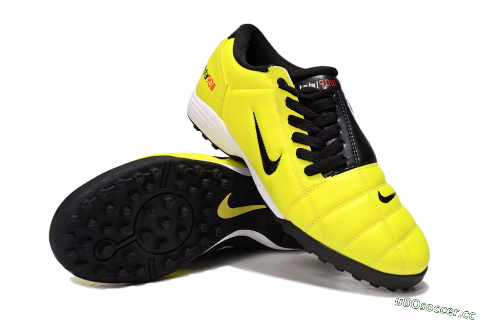 Men's Nike Total 90 III TF Artificial Turf Low-Tops Football Shoes - Yellow/Black/White 4