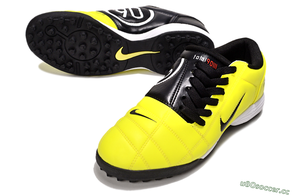 Men's Nike Total 90 III TF Artificial Turf Low-Tops Football Shoes - Yellow/Black/White 3