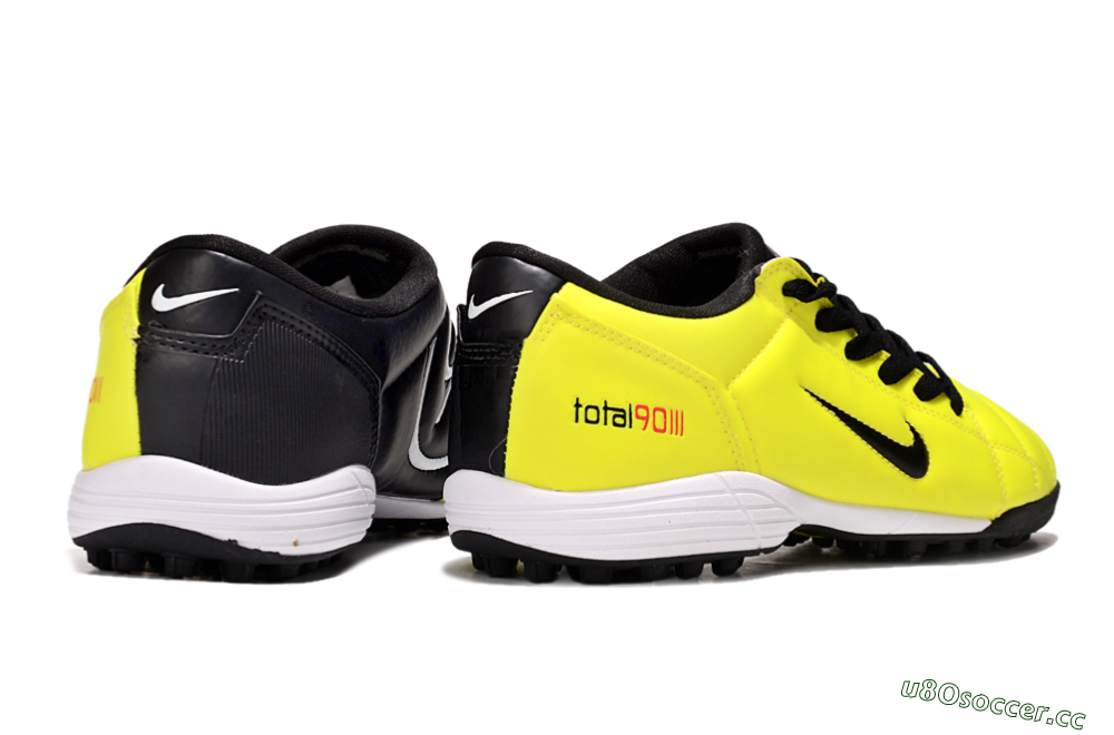 Men's Nike Total 90 III TF Artificial Turf Low-Tops Football Shoes - Yellow/Black/White 7