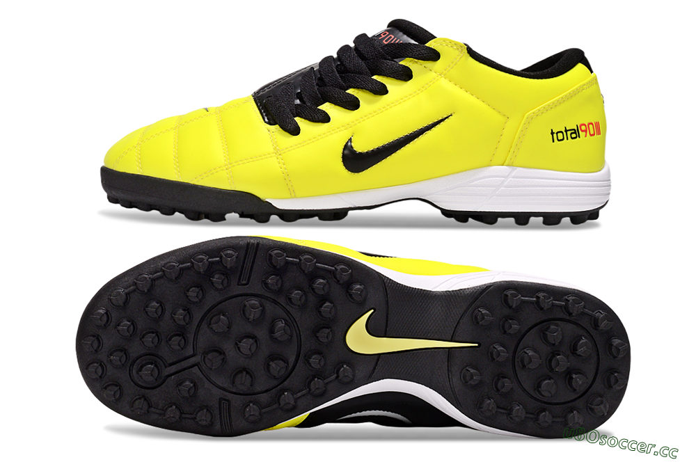 Men's Nike Total 90 III TF Artificial Turf Low-Tops Football Shoes - Yellow/Black/White 1