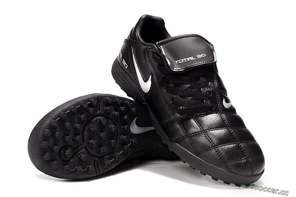Men's Nike Total 90 III TF Artificial Turf Low-Tops Football Shoes - Black/White 4