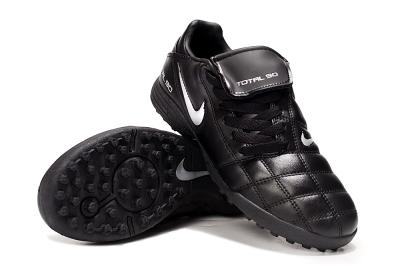 Men's Nike Total 90 III TF Artificial Turf Low-Tops Football Shoes - Black/White