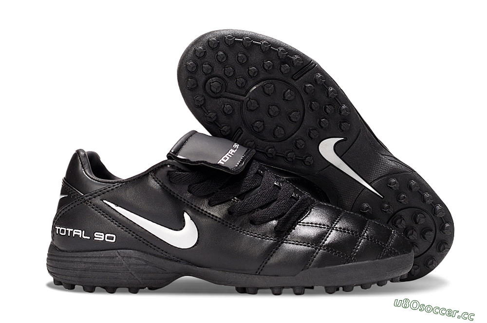 Men's Nike Total 90 III TF Artificial Turf Low-Tops Football Shoes - Black/White 2