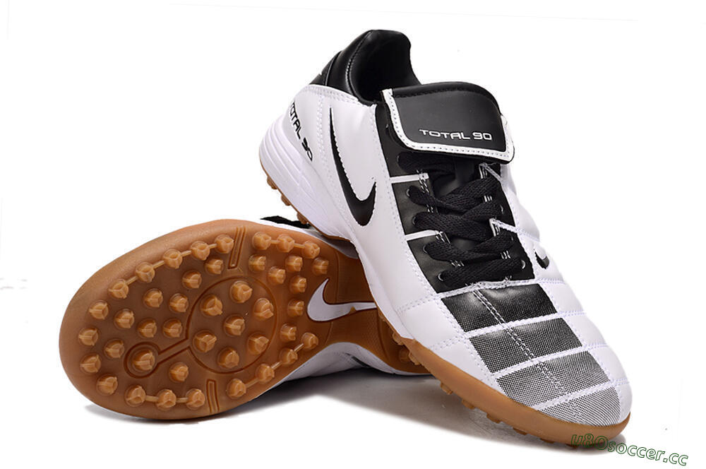 Men's Nike Total 90 III TF Artificial Turf Low-Tops Football Shoes - Black/White/Brown 4
