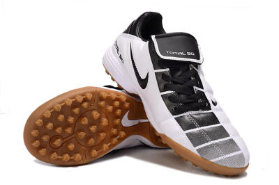 Men's Nike Total 90 III TF Artificial Turf Low-Tops Football Shoes - Black/White/Brown
