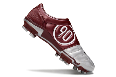 Men's Nike Air Zoom Total 90 III FG Firm Ground Low-Tops Football Boots - Silver/Red/Black