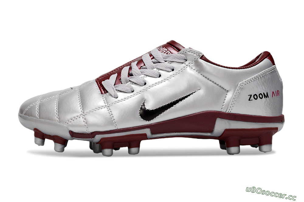Men's Nike Air Zoom Total 90 III FG Firm Ground Low-Tops Football Boots - Silver/Red/Black 0