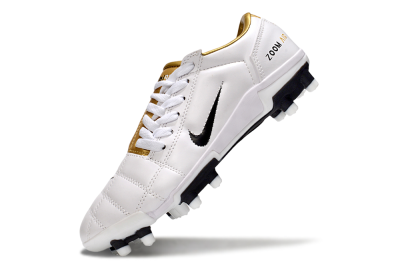 Men's Nike Air Zoom Total 90 III FG Firm Ground Low-Tops Football Boots - White/Gold/Black