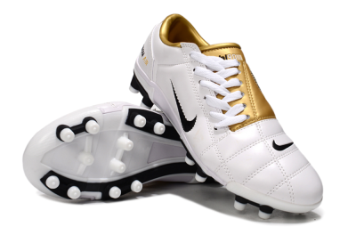 Men's Nike Air Zoom Total 90 III FG Firm Ground Low-Tops Football Boots - White/Gold/Black