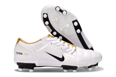 Men's Nike Air Zoom Total 90 III FG Firm Ground Low-Tops Football Boots - White/Gold/Black