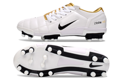 Men's Nike Air Zoom Total 90 III FG Firm Ground Low-Tops Football Boots - White/Gold/Black