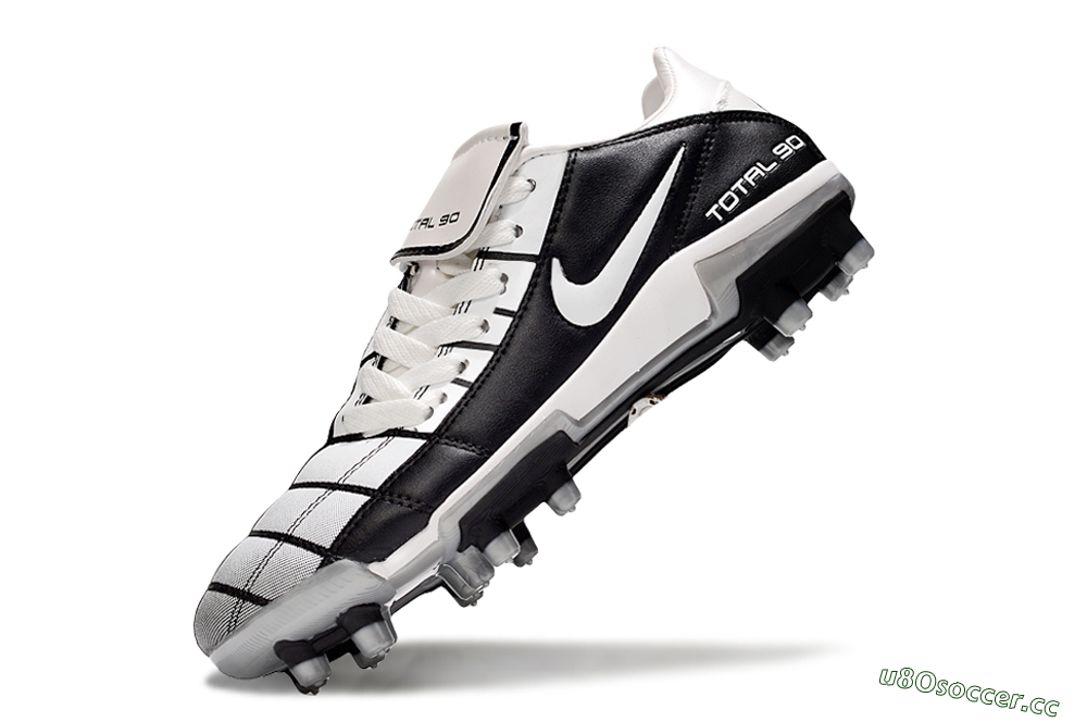 Men's Nike Total 90 III FG Firm Ground Low-Tops Football Boots - White/Black/Red 6