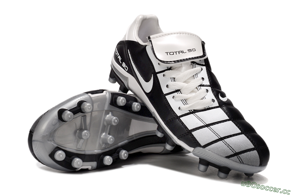 Men's Nike Total 90 III FG Firm Ground Low-Tops Football Boots - White/Black/Red 4