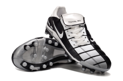 Men's Nike Total 90 III FG Firm Ground Low-Tops Football Boots - White/Black/Red