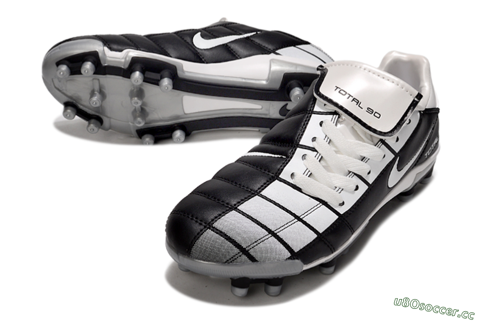 Men's Nike Total 90 III FG Firm Ground Low-Tops Football Boots - White/Black/Red 3