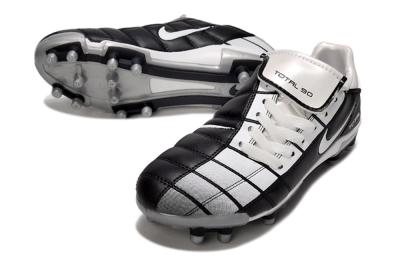 Men's Nike Total 90 III FG Firm Ground Low-Tops Football Boots - White/Black/Red