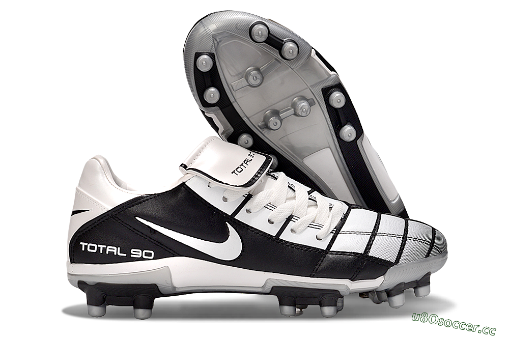 Men's Nike Total 90 III FG Firm Ground Low-Tops Football Boots - White/Black/Red 2