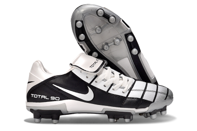 Men's Nike Total 90 III FG Firm Ground Low-Tops Football Boots - White/Black/Red