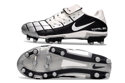 Men's Nike Total 90 III FG Firm Ground Low-Tops Football Boots - White/Black/Red