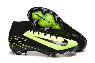 Men's Nike Air Zoom Mercurial Superfly 10 Elite FG Firm Ground High-Tops Football Boots - Black/Yellow