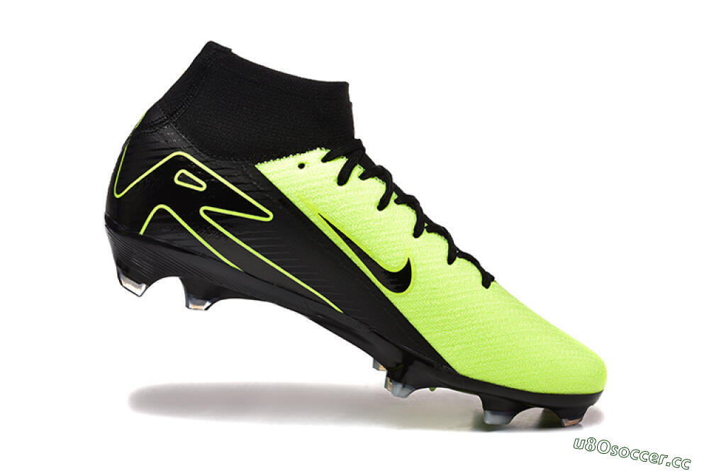 Men's Nike Air Zoom Mercurial Superfly 10 Elite FG Firm Ground High-Tops Football Boots - Black/Yellow 7
