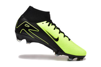 Men's Nike Air Zoom Mercurial Superfly 10 Elite FG Firm Ground High-Tops Football Boots - Black/Yellow
