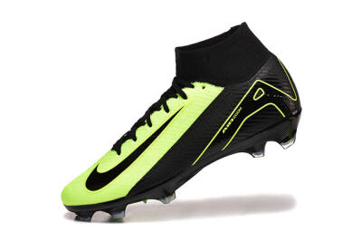 Men's Nike Air Zoom Mercurial Superfly 10 Elite FG Firm Ground High-Tops Football Boots - Black/Yellow