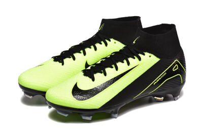 Men's Nike Air Zoom Mercurial Superfly 10 Elite FG Firm Ground High-Tops Football Boots - Black/Yellow