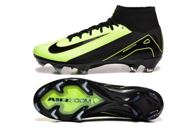 Men's Nike Air Zoom Mercurial Superfly 10 Elite FG Firm Ground High-Tops Football Boots - Black/Yellow