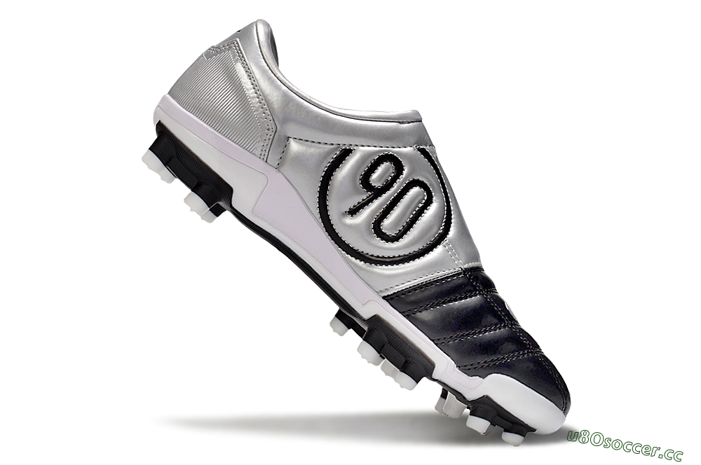 Men's Nike Air Zoom Total 90 III FG Firm Ground Low-Tops Football Boots - Black/Silver/Red 5