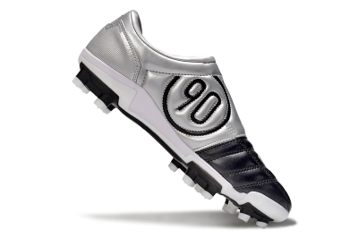 Men's Nike Air Zoom Total 90 III FG Firm Ground Low-Tops Football Boots - Black/Silver/Red