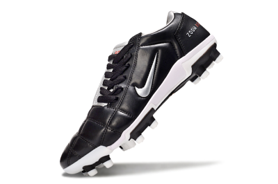 Men's Nike Air Zoom Total 90 III FG Firm Ground Low-Tops Football Boots - Black/Silver/Red